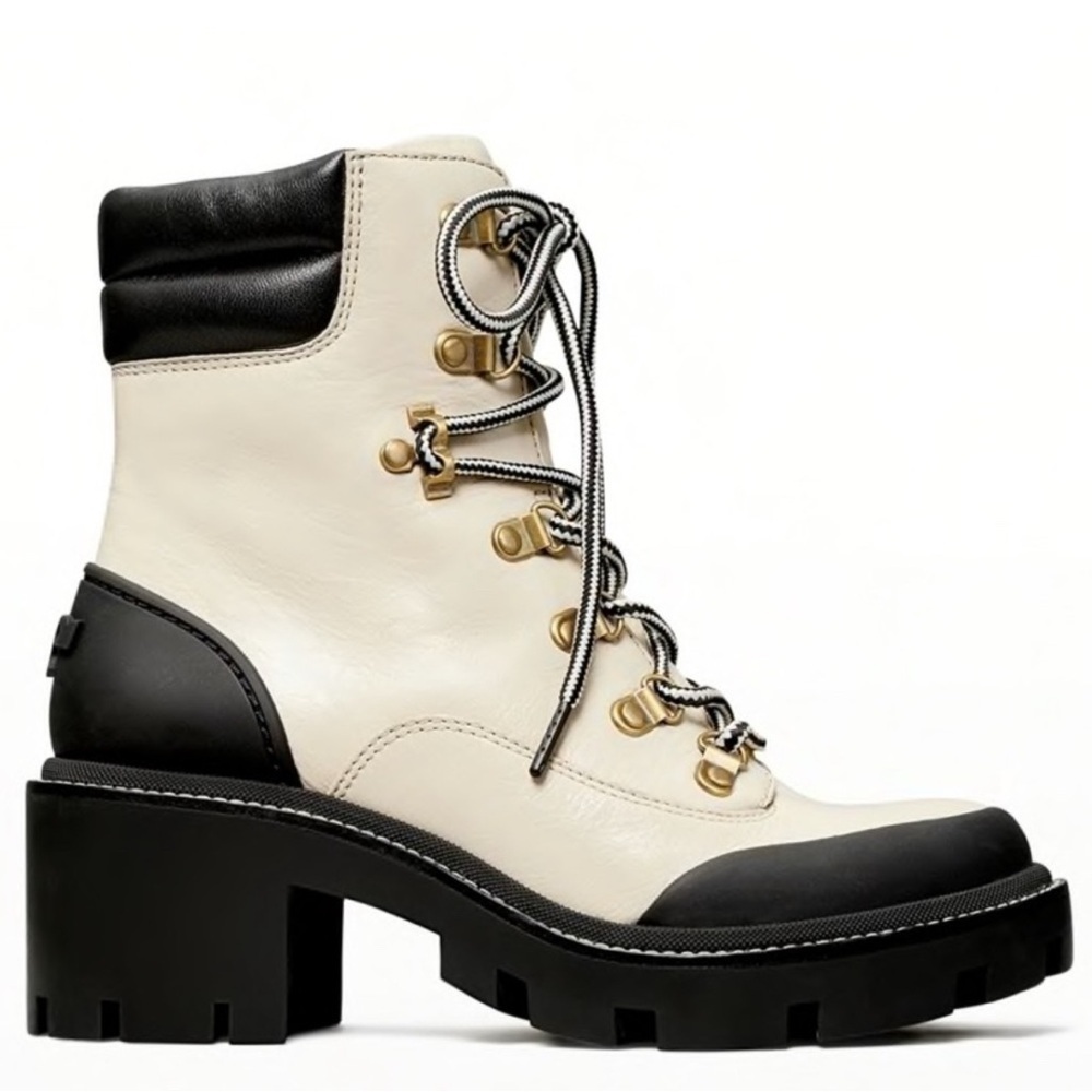 Tory Burch Ankle Boot Lug Sole Hiker NEW
Waxy Cow Leather w Box US 8 - Picture 3 of 16